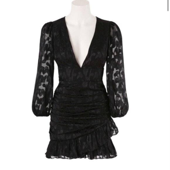 Black lace mini dress - Picture 2 of 11